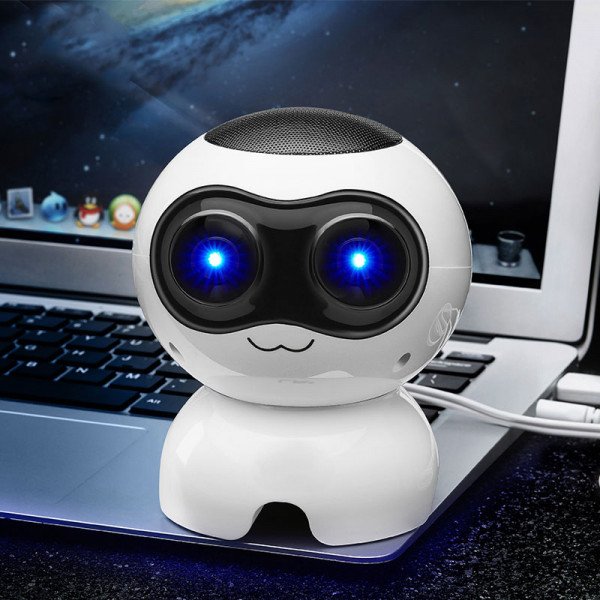 Wholesale Robotic Puppy Design ET Cute Bluetooth Speaker F2 (White)